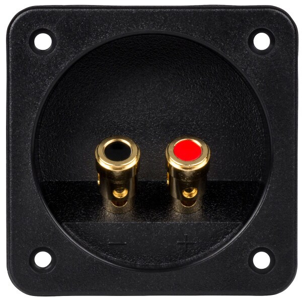 Main product image for Square Speaker Terminal 3-1/8" Gold Spring-Loaded 260-280